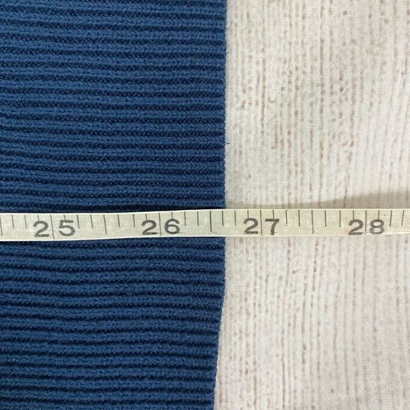 Express men sz Large V-neck longsleeve sweater navy blue - Picture 7 of 8